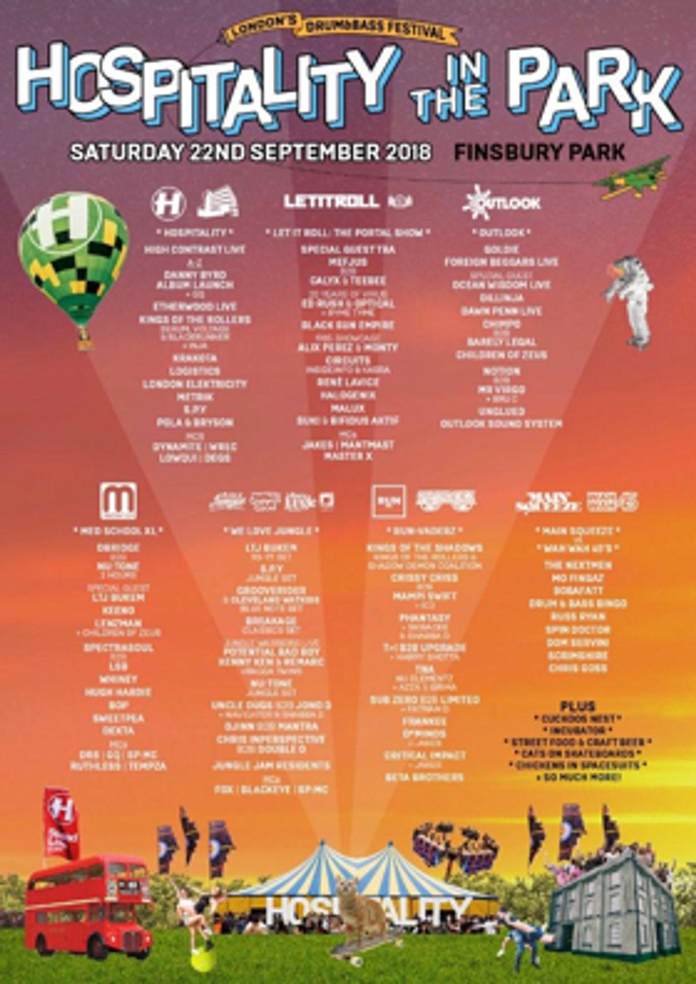 Hospitality In The Park Announces Full Lineup Featuring Goldie, High Contrast, Foreign Beggars & More  Image