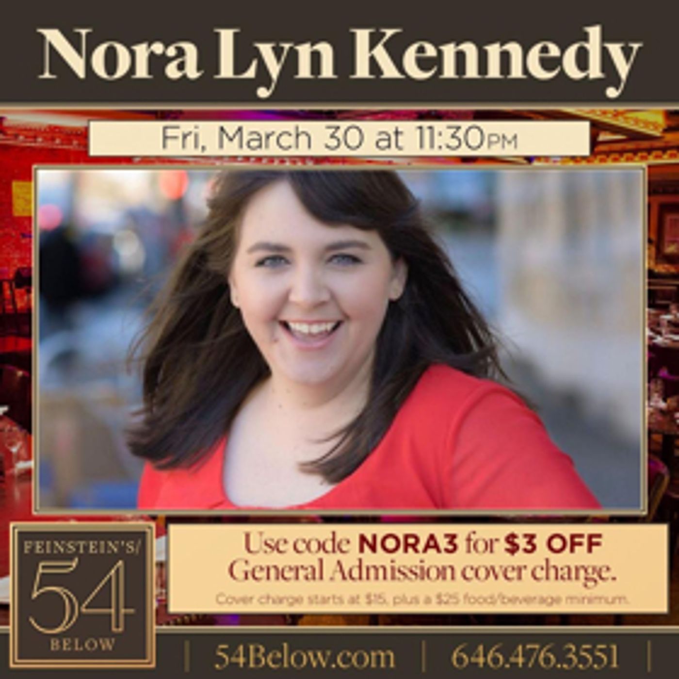 LIFE AND CRIMES OF NORA LYN KENNEDY Comes to Feinstein's/54 Below  Image