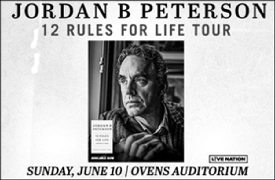 Dr. Jordan Peterson's 12 Rules For Life Tour Comes to Ovens Auditorium Image