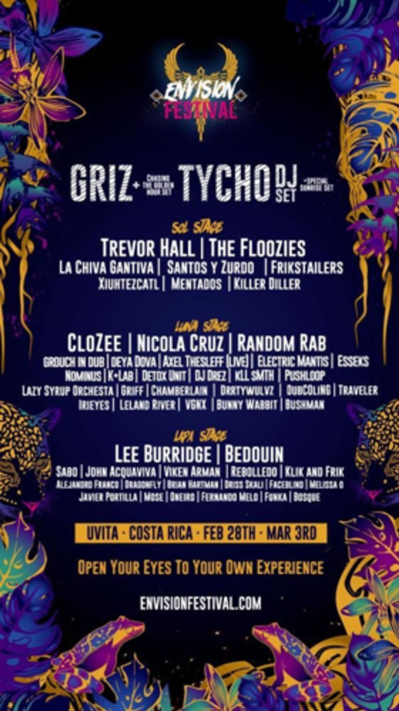 Envision Festival Drops the Wildest Lineup Ever Delivered to the Jungle for 2019  Image