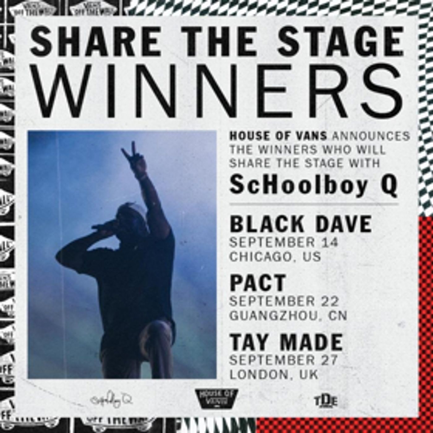 House of Vans Announces Three Unsigned Artists to Share The Stage with ScHoolboy Q  Image