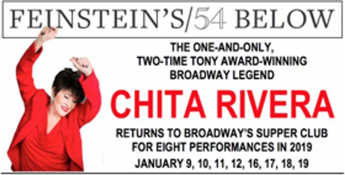 Chita Rivera Returns To Feinstein's/54 Below In January 2019 Chita Rivera Returns To Feinstein's/54 Below In January 2019 Image