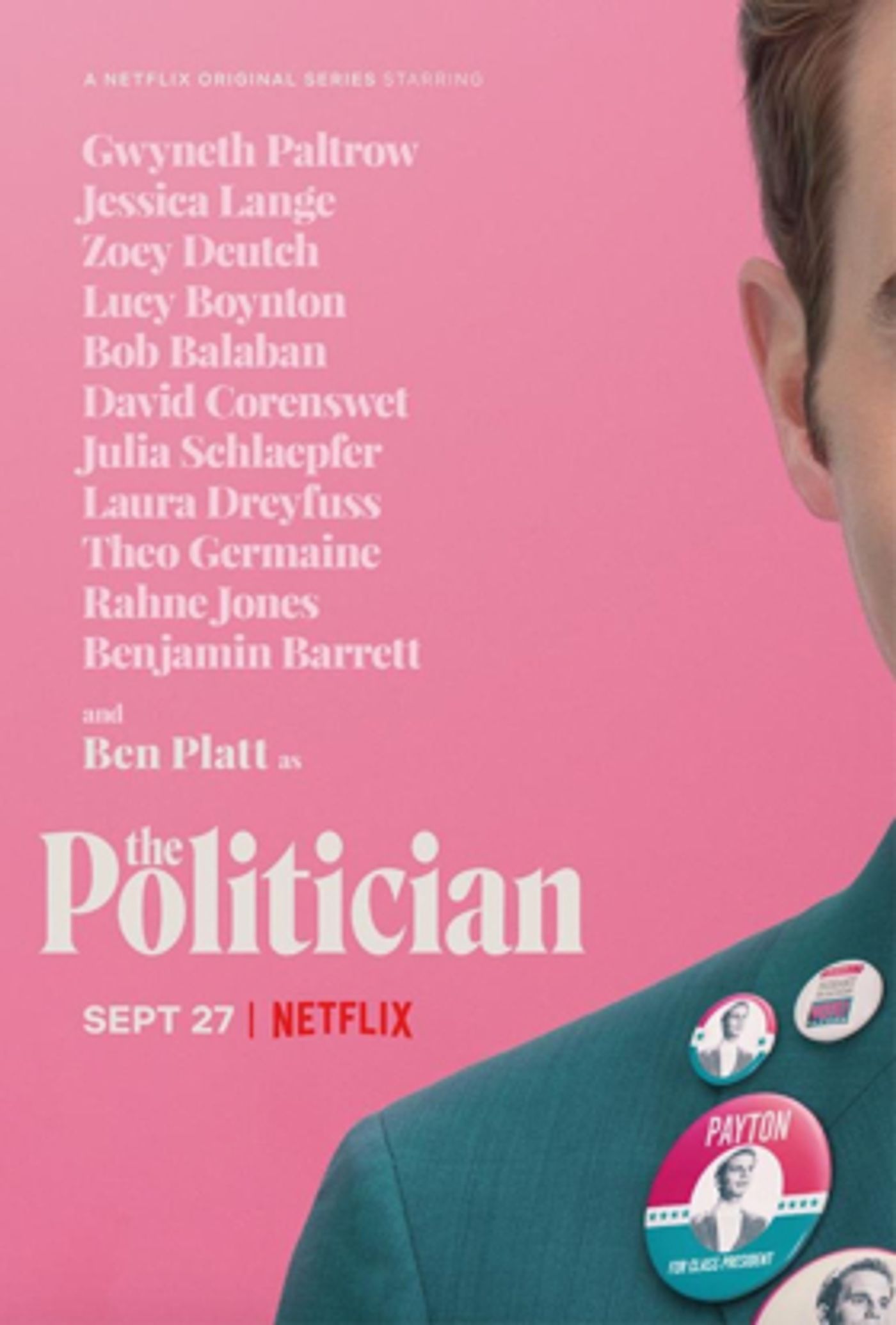 Ryan Murphy's THE POLITICIAN Starring Ben Platt to Premiere on September 27  Image