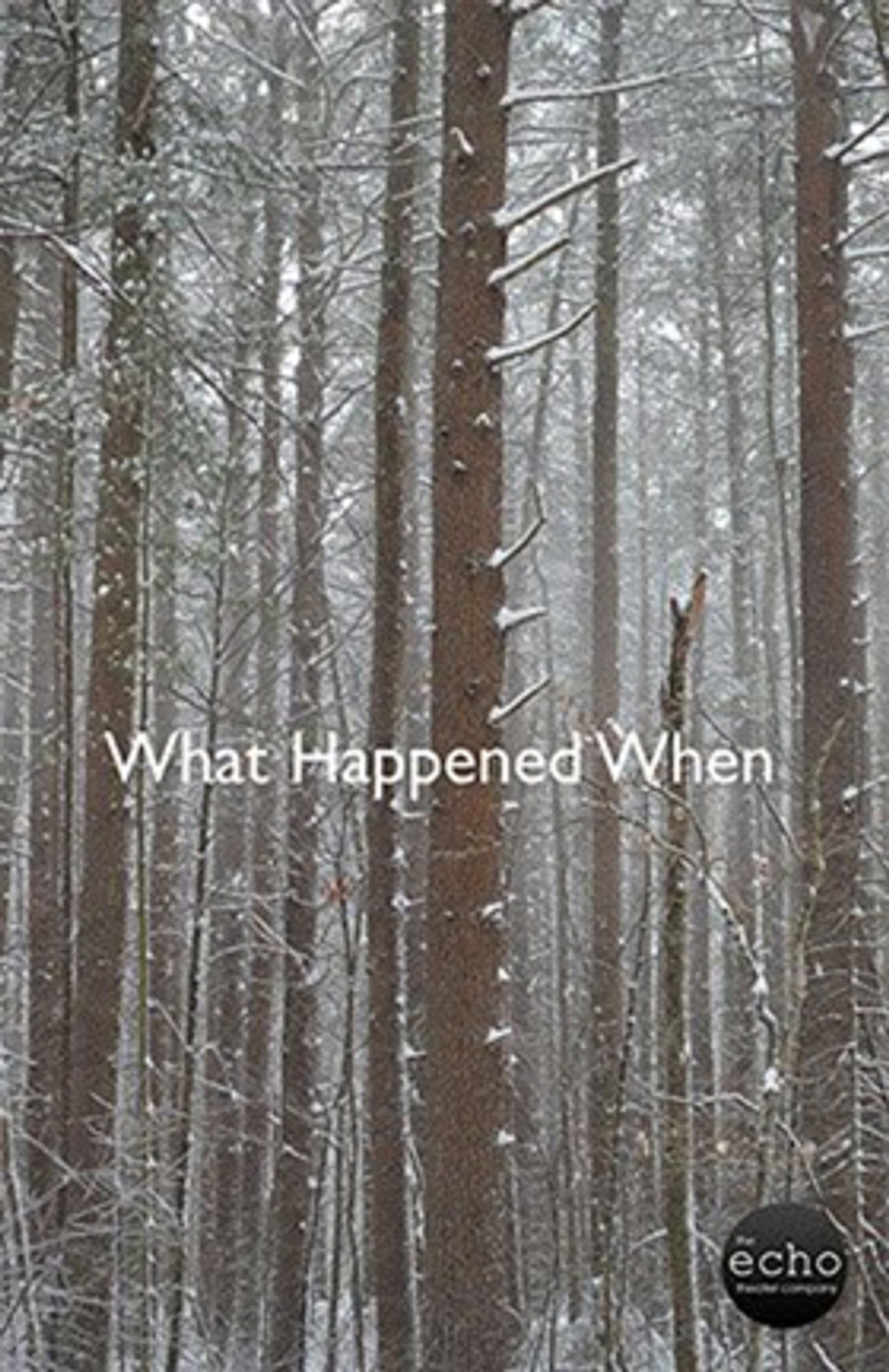 Echo Theater Announces Pay-What-You-Want Performances for WHAT HAPPENED WHEN  Image