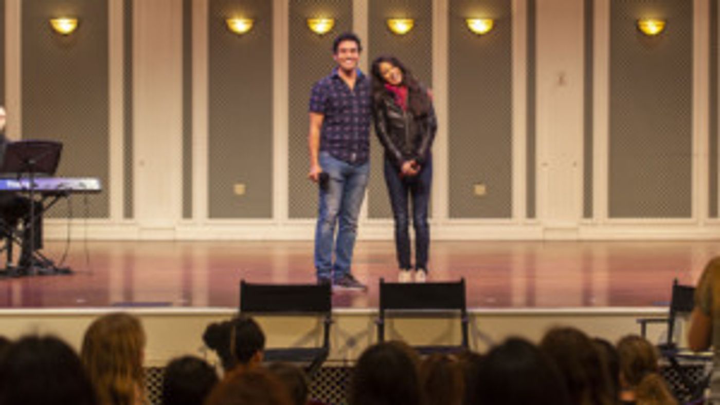 BWW Exclusive: ALADDIN's Adam Jacobs and Arielle Jacobs Surprise Students at Disney Performing Arts  Image