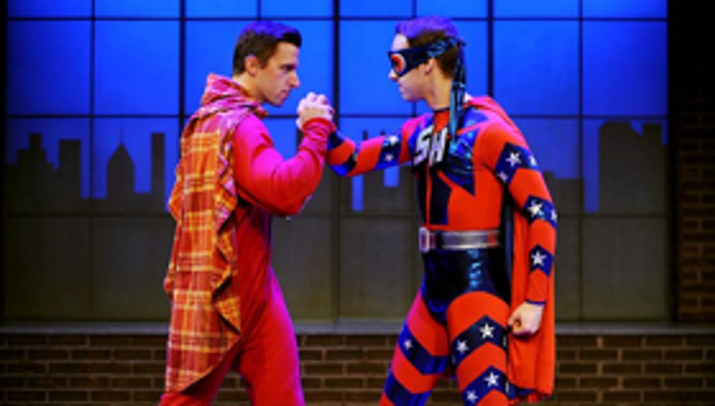 Review: UP AND AWAY Sweetly Skewers Superheroes at CLO Cabaret  Image