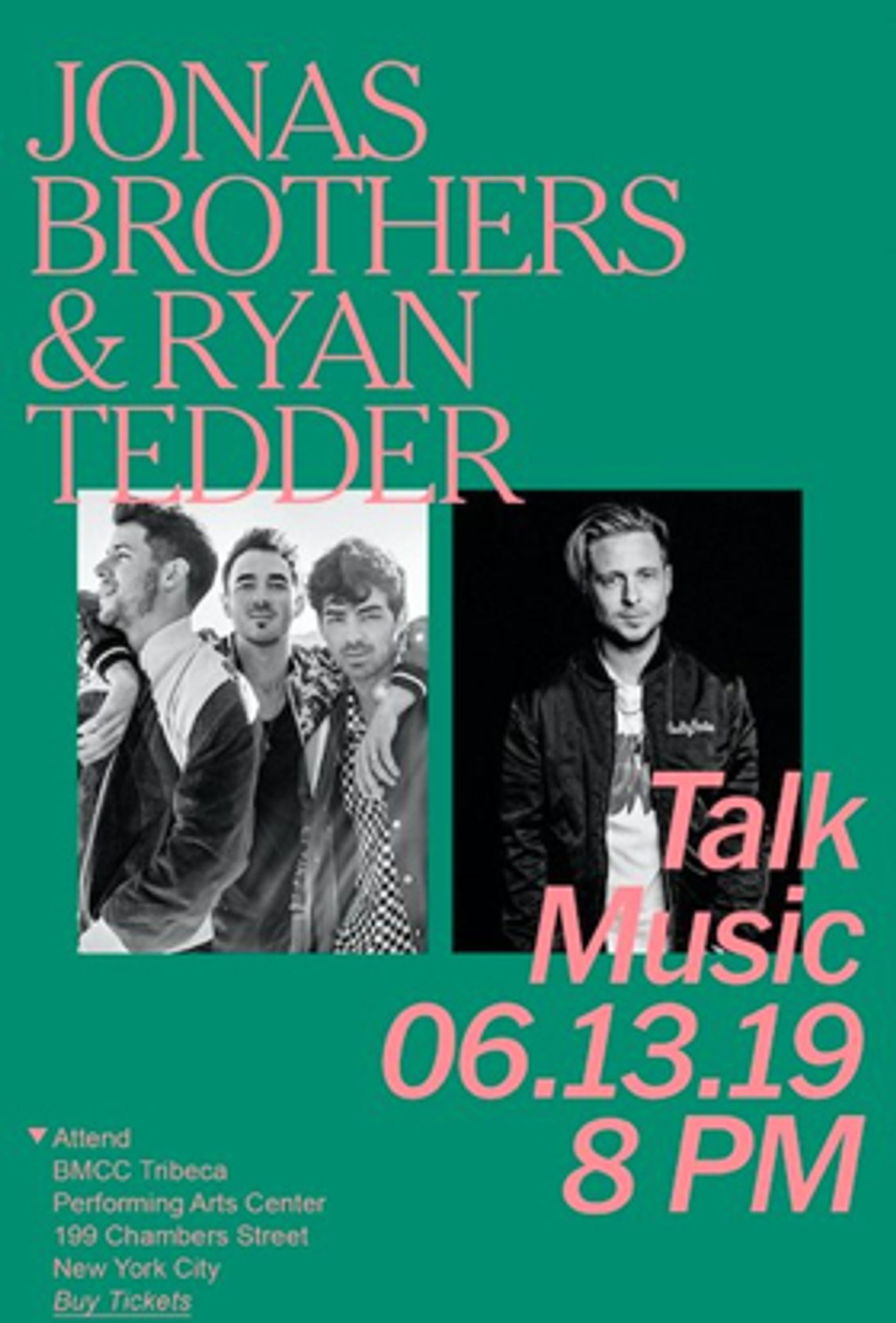 The Jonas Brothers and Ryan Tedder to Discuss Music, Collaboration at TimesTalks  Image