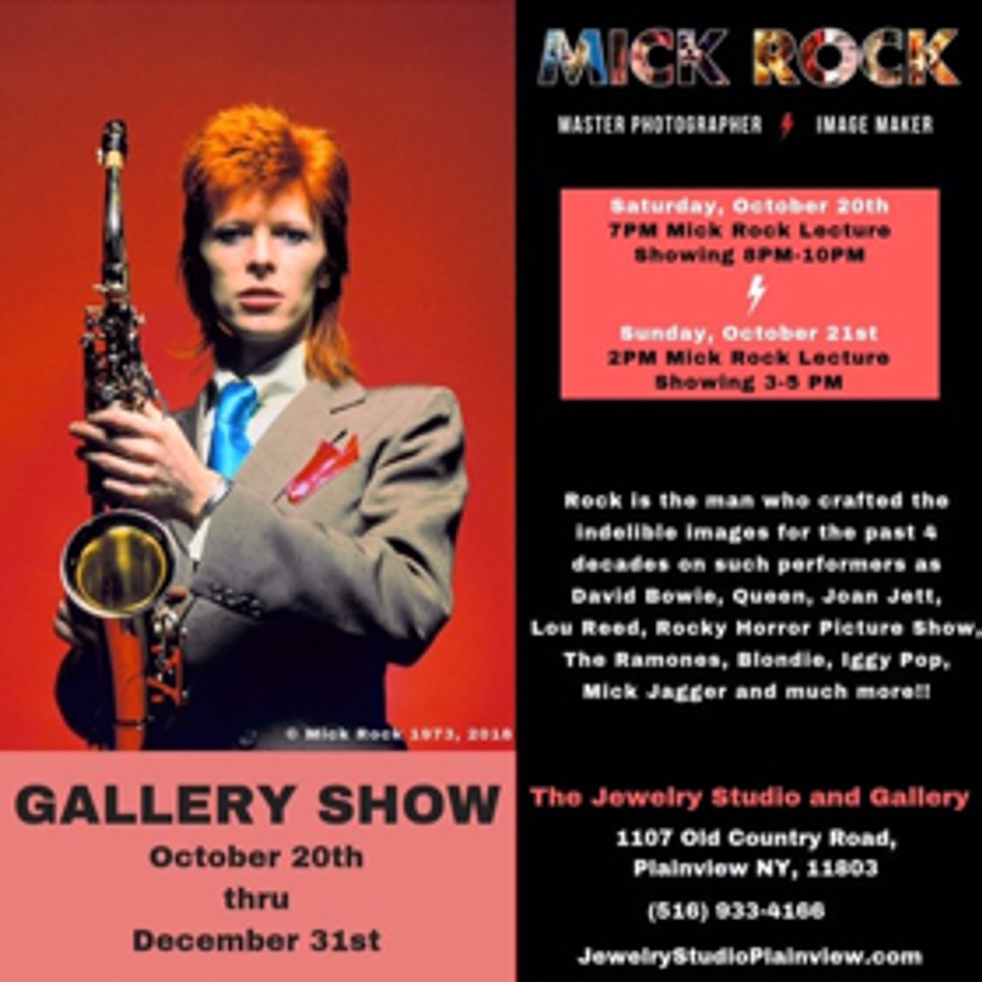 Rock & Roll Photographer Mick Rock Selling Guitar Pick Jewelry Art at Upcoming Gallery Show Rock & Roll Photographer Mick Rock Selling Guitar Pick Jewelry Art at Upcoming Gallery Show Image