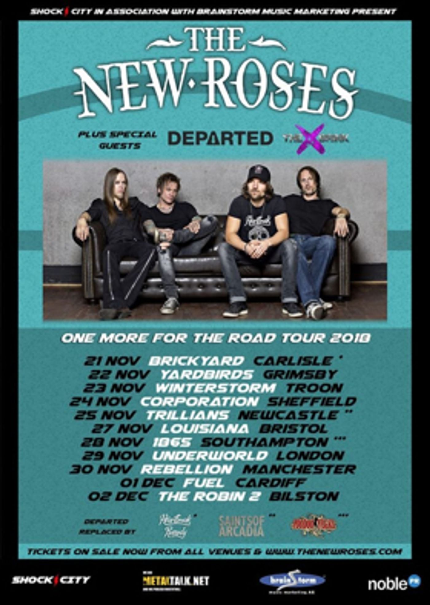 The New Roses to Start 'One More For The Road' 2018 UK Tour The New Roses to Start 'One More For The Road' 2018 UK Tour Image
