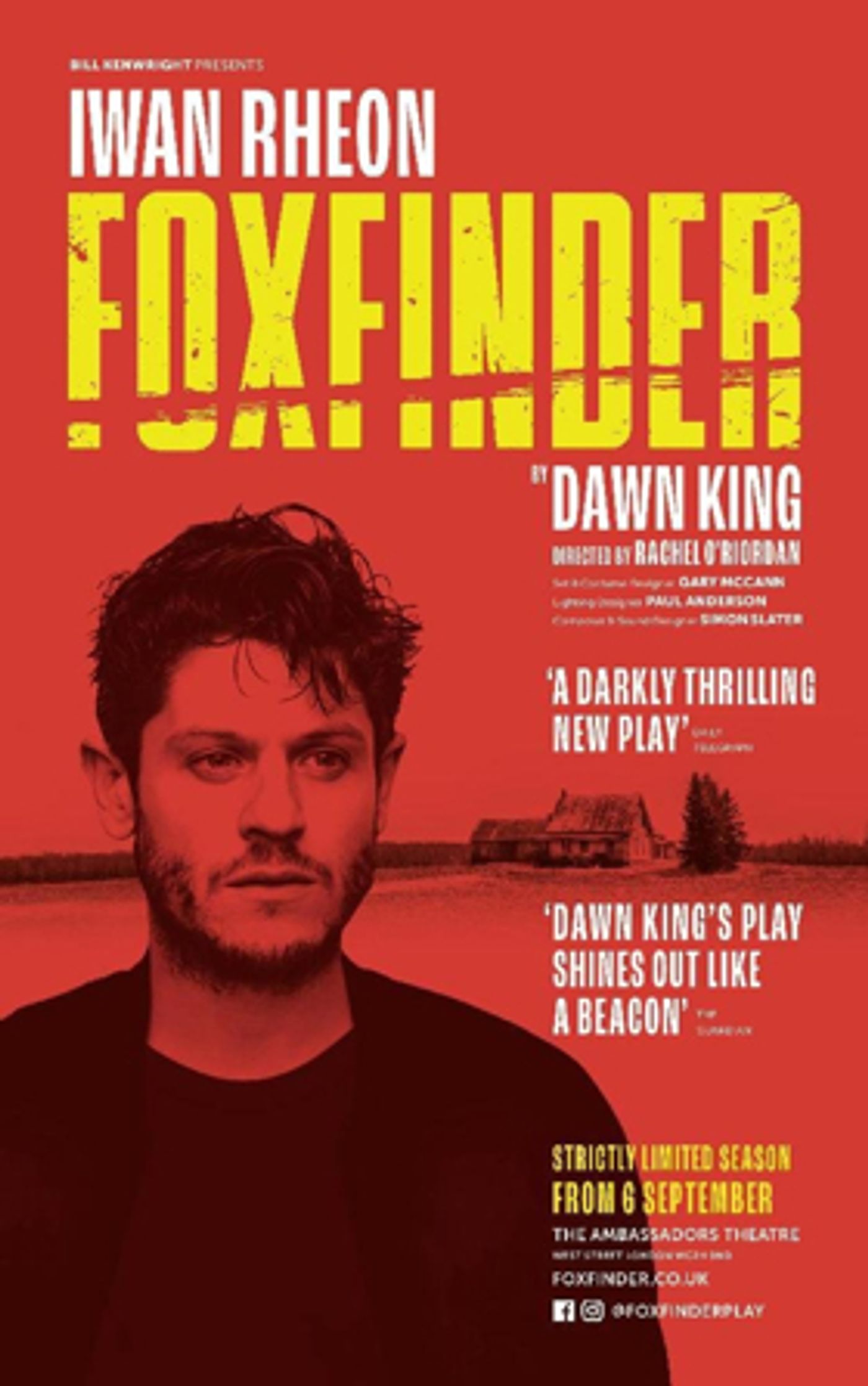 Olivier Award-Winner Iwan Rheon Stars In FOXFINDER At The Ambassadors Theatre  Image