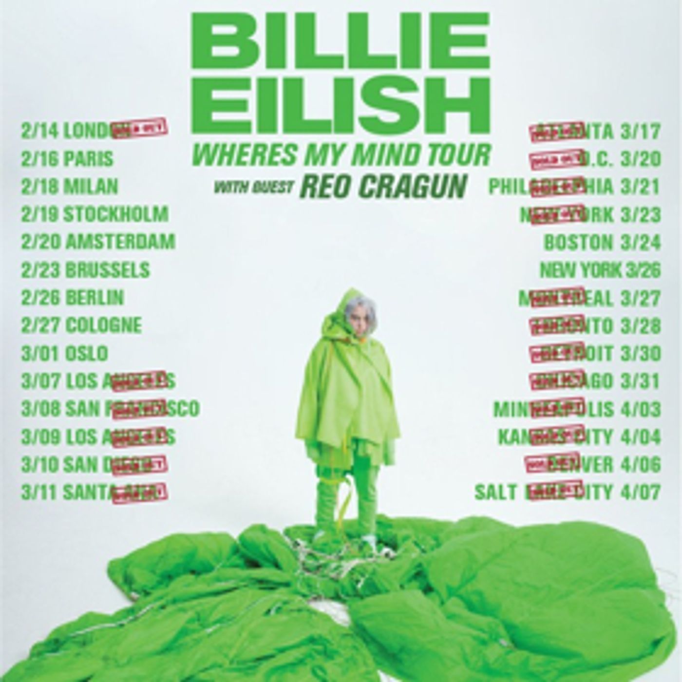 Billie Eilish Tour Adds Second NYC Date And Upgrades Boston Venue Billie Eilish Tour Adds Second NYC Date And Upgrades Boston Venue Image