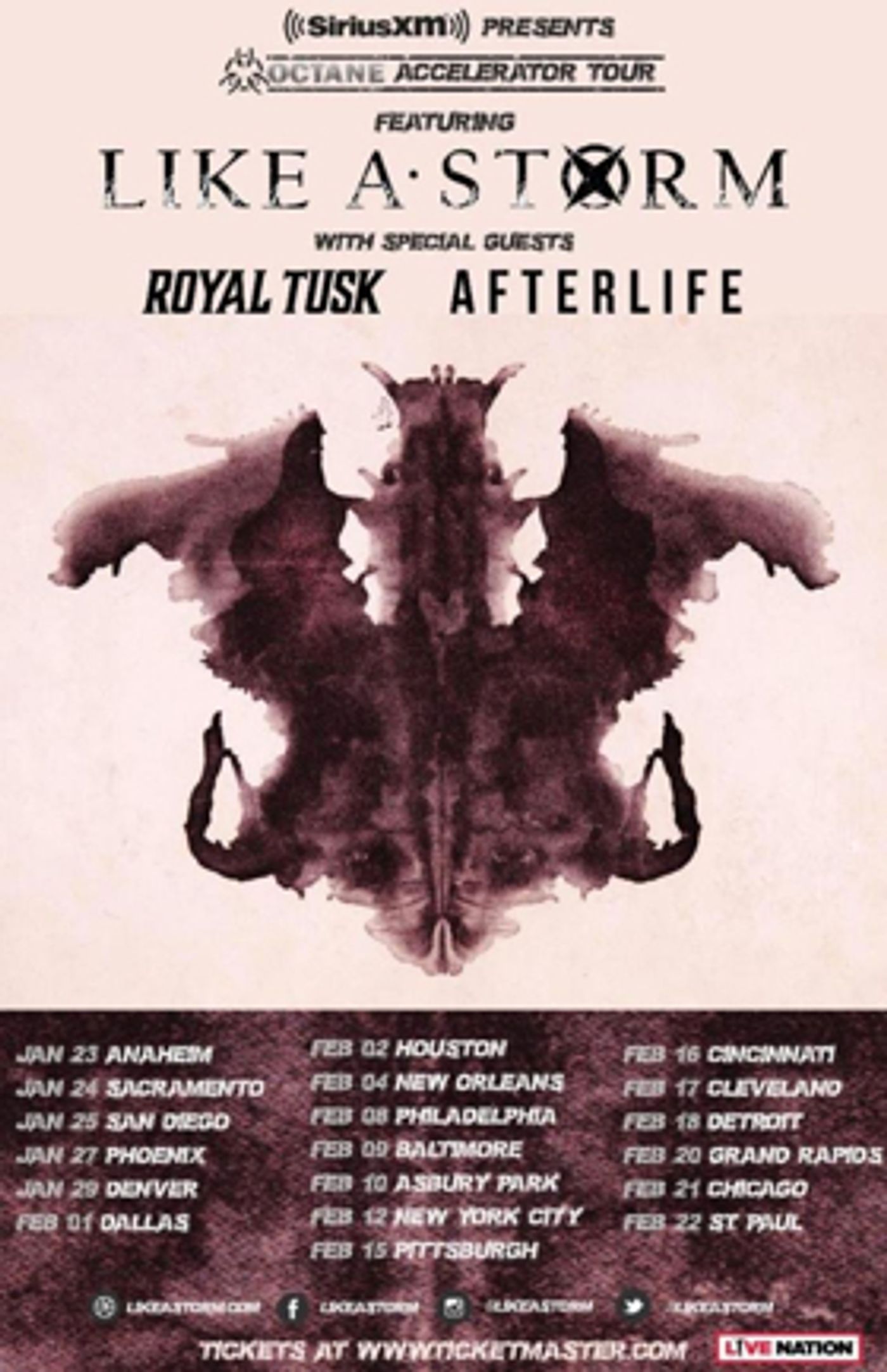 Like A Storm Announces 2019 Sirius XM Octane Headline Tour  Image