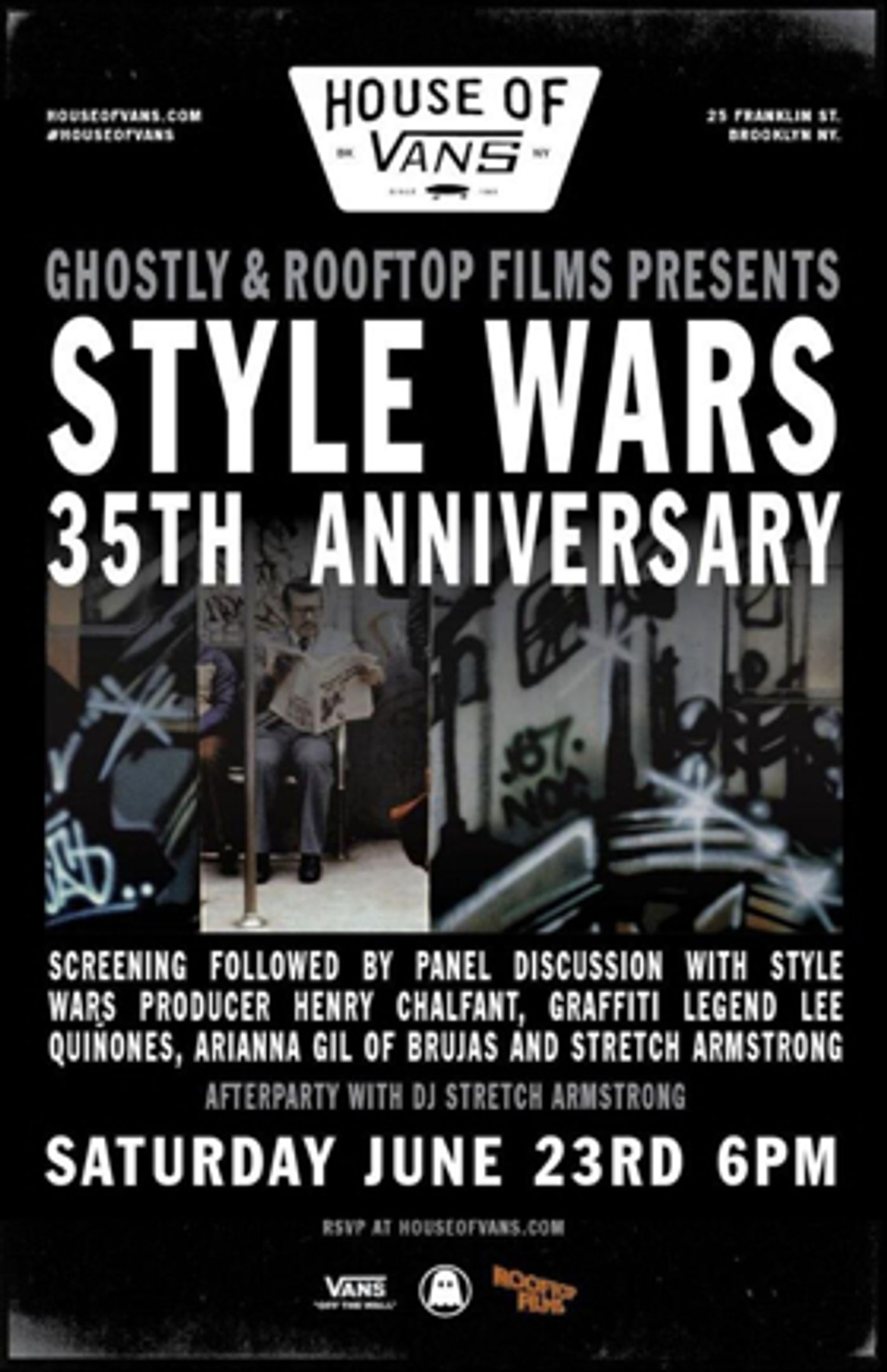 House of Vans Brooklyn Announces Ghostly Workshop + Style Wars Screening With DJ Set from Stretch Armstrong House of Vans Brooklyn Announces Ghostly Workshop + Style Wars Screening With DJ Set from Stretch Armstrong Image