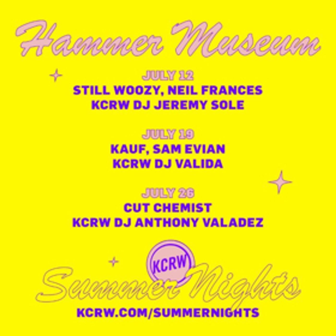 KCRW and the Hammer Museum Announce Line-Up for 2018 Summer Nights KCRW and the Hammer Museum Announce Line-Up for 2018 Summer Nights Image