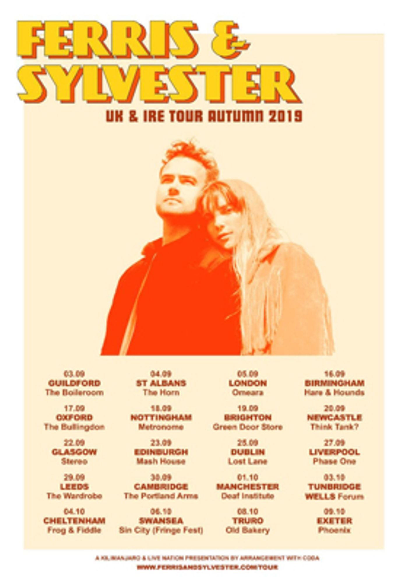 Ferris & Sylvester Announce UK & Ireland Headline Tour Ferris & Sylvester Announce UK & Ireland Headline Tour Image