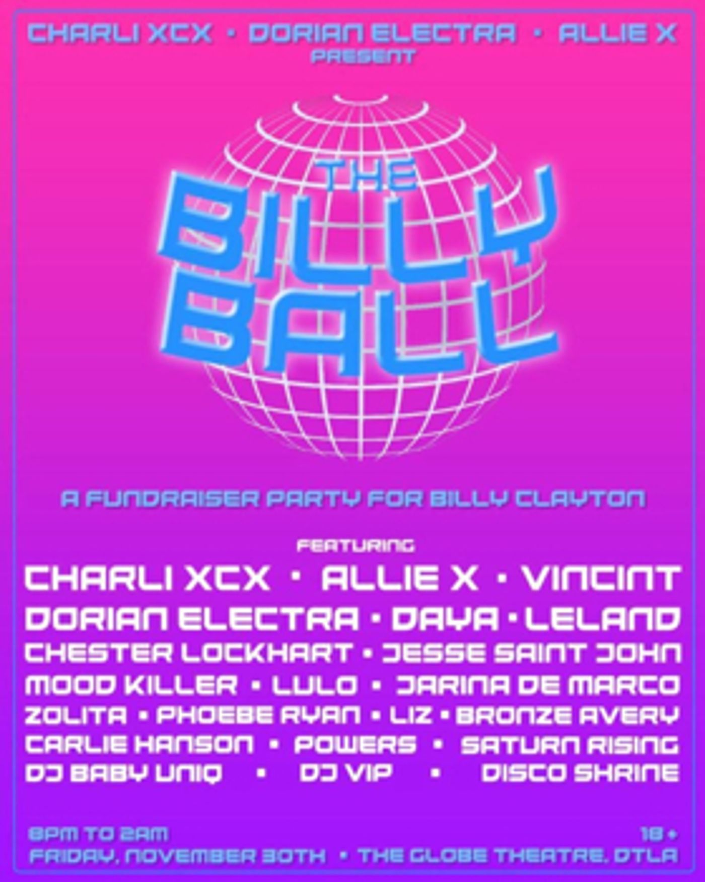 Charli XCX, Allie X & Dorian Electra Present 'The Billy Ball'  Image