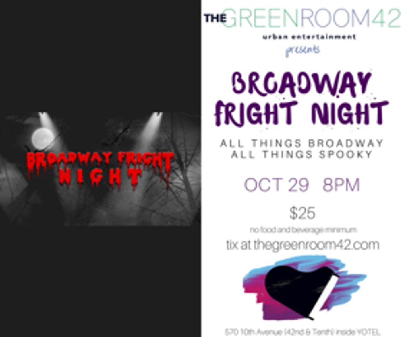 BROADWAY FRIGHT NIGHT to Spook at The Green Room 42  Image