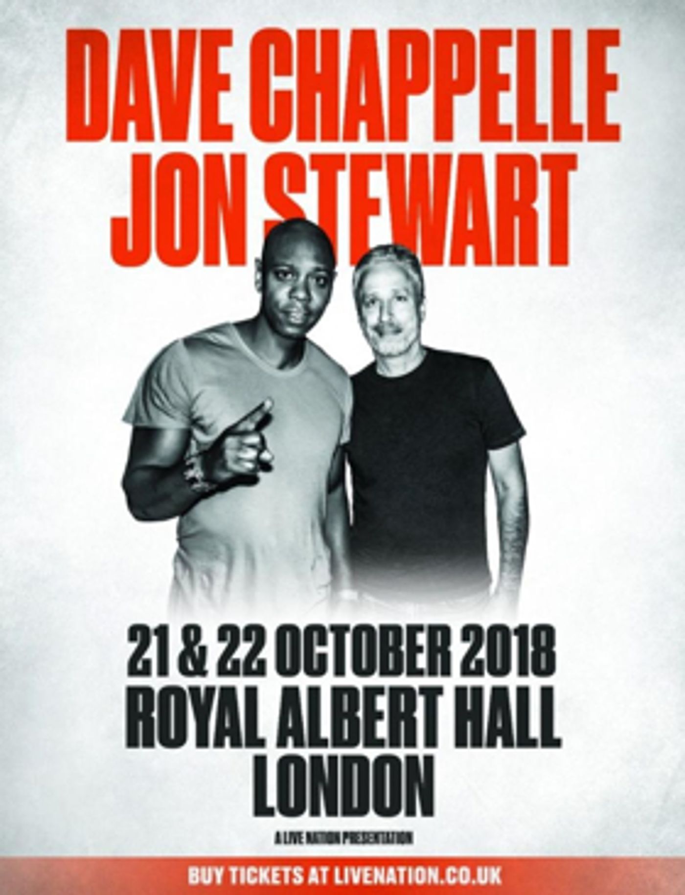 Dave Chappelle And Jon Stewart Announce Show At London's Royal Albert Hall  Image