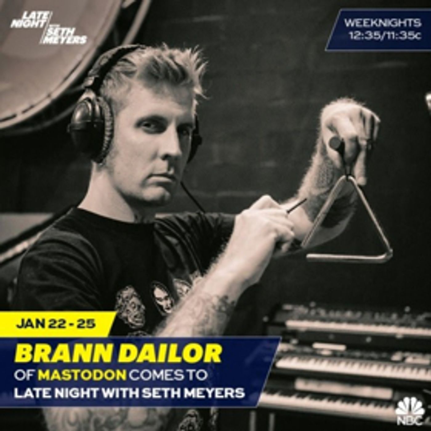 Mastodon Drummer Brann Dailor to Sit In With The 8G Band on LATE NIGHT  Image