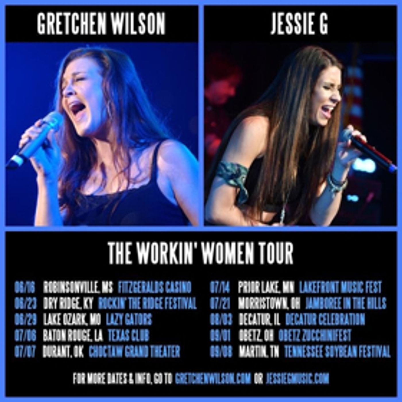 Gretchen Wilson Kicks Off THE WORKIN' WOMEN Tour Featuring Jessie G Gretchen Wilson Kicks Off THE WORKIN' WOMEN Tour Featuring Jessie G Image
