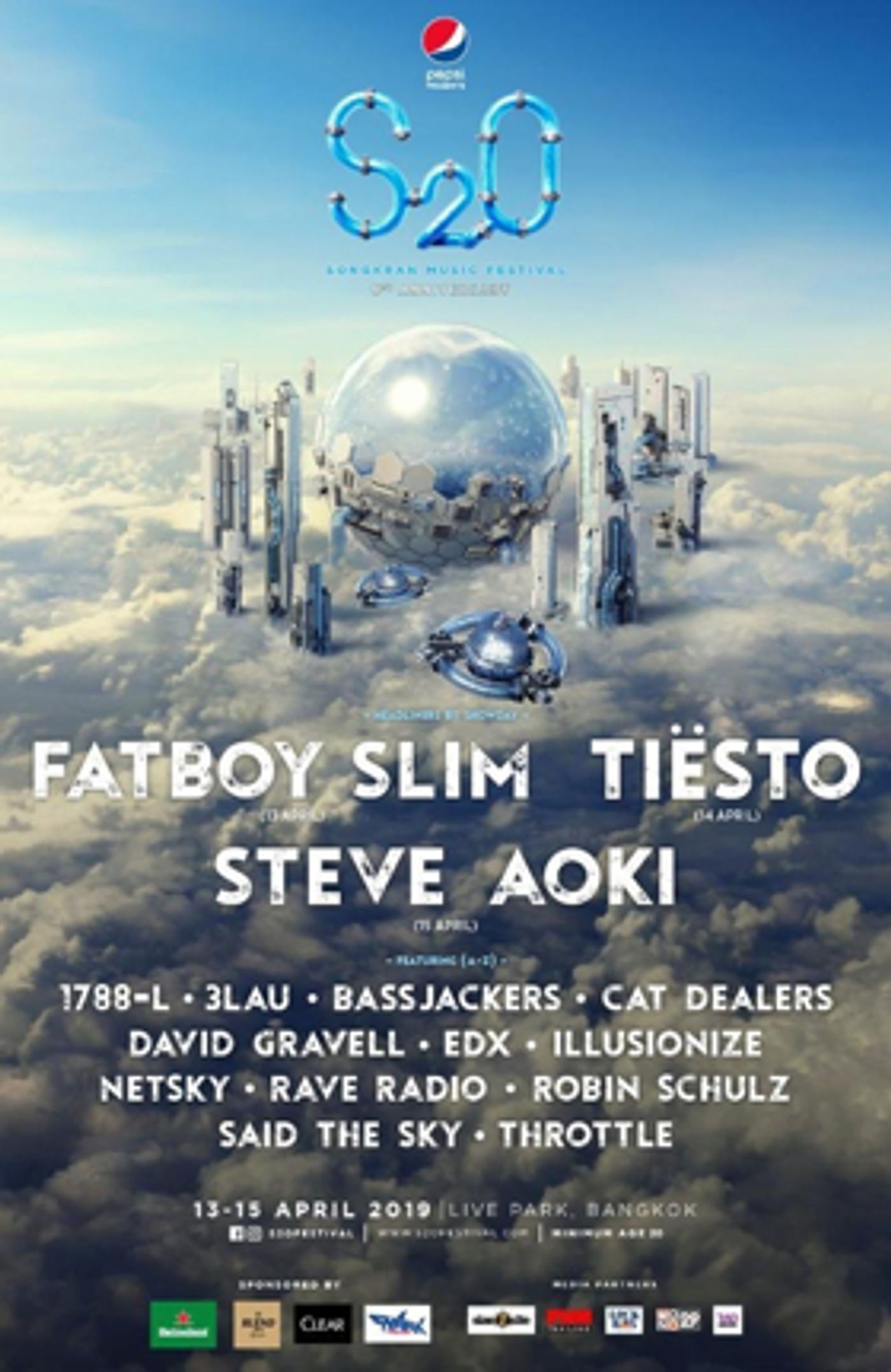 S2O Songkran Music Festival Announces 2019 Lineup S2O Songkran Music Festival Announces 2019 Lineup Image