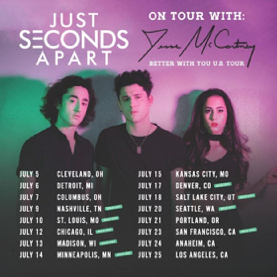 Just Seconds Apart to Support Jesse McCartney's BETTER WITH YOU U.S. Tour Image