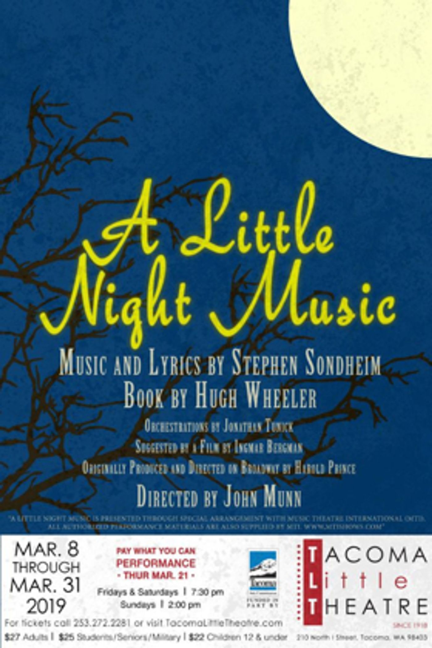 Tacoma Little Theatre Presents A LITTLE NIGHT MUSIC  Image