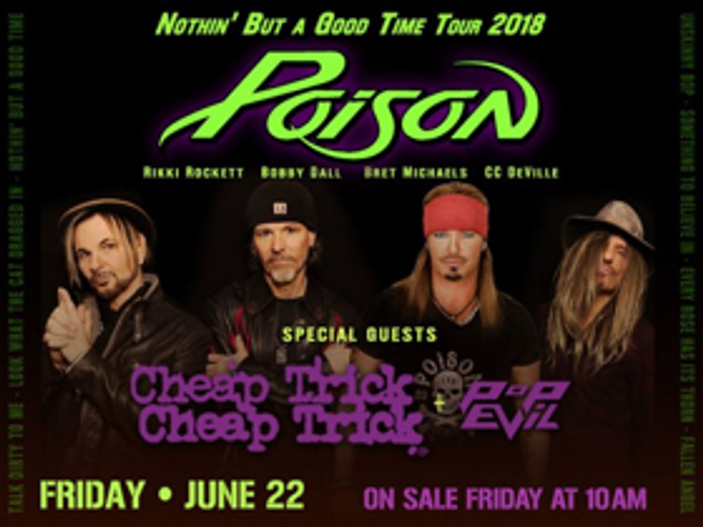 Bethel Woods Presents Poison, Cheap Trick, and Pop Evil  Image