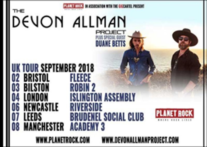 The Devon Allman Project Announces September 2018 UK Tour With Special Guest Duanne Betts Image