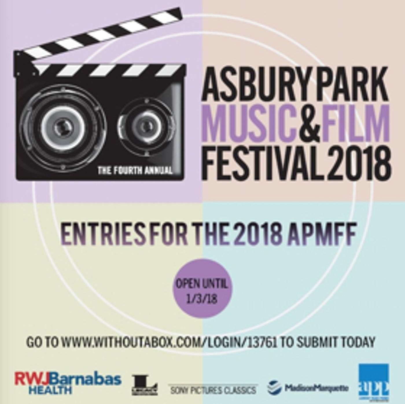 ASBURY PARK MUSIC & FILM FESTIVAL: Entries Deadline Tomorrow 1/3  Image