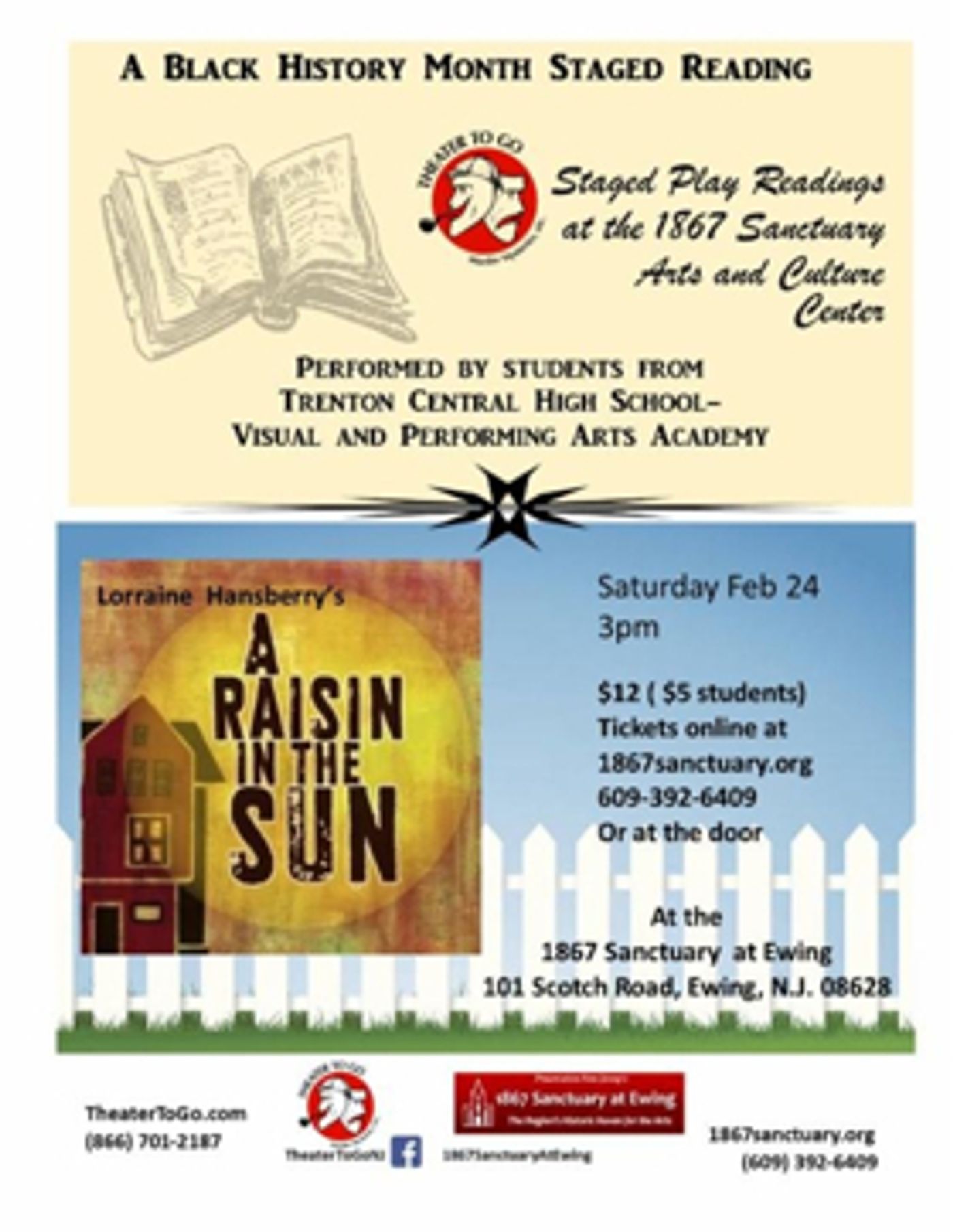 Theater To Go Presents a Staged Reading Of A RAISIN IN THE SUN Theater To Go Presents a Staged Reading Of A RAISIN IN THE SUN Image