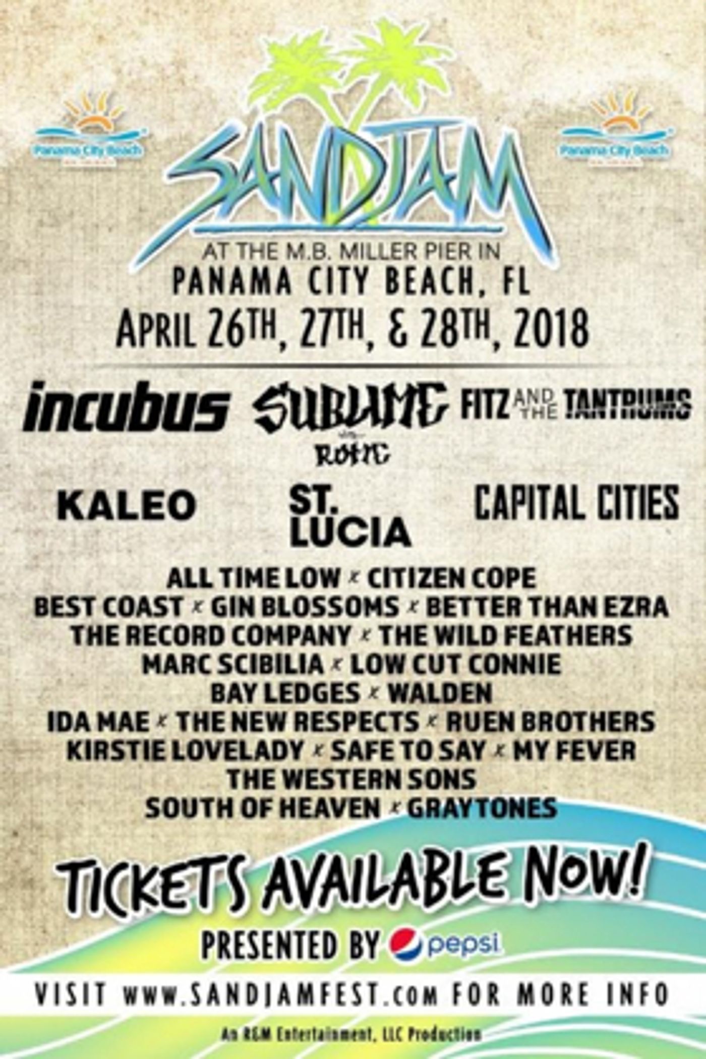Full Lineup Announced for 2018 SANDJAM Festival  Image