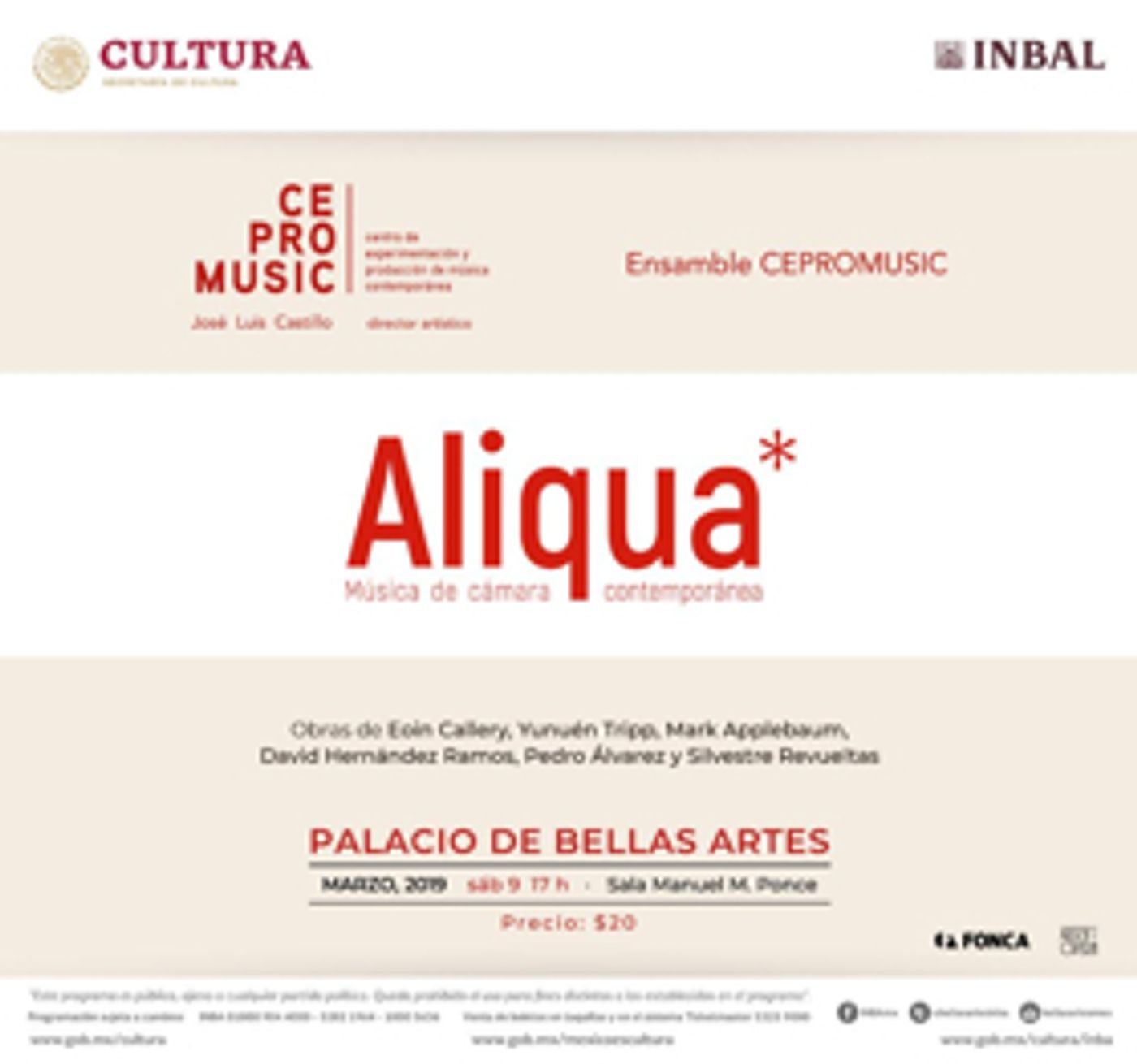 Cepromusic ofrecerá Aliqua, música de cámara contemporánea Cepromusic ofrecerá Aliqua, música de cámara contemporánea Image