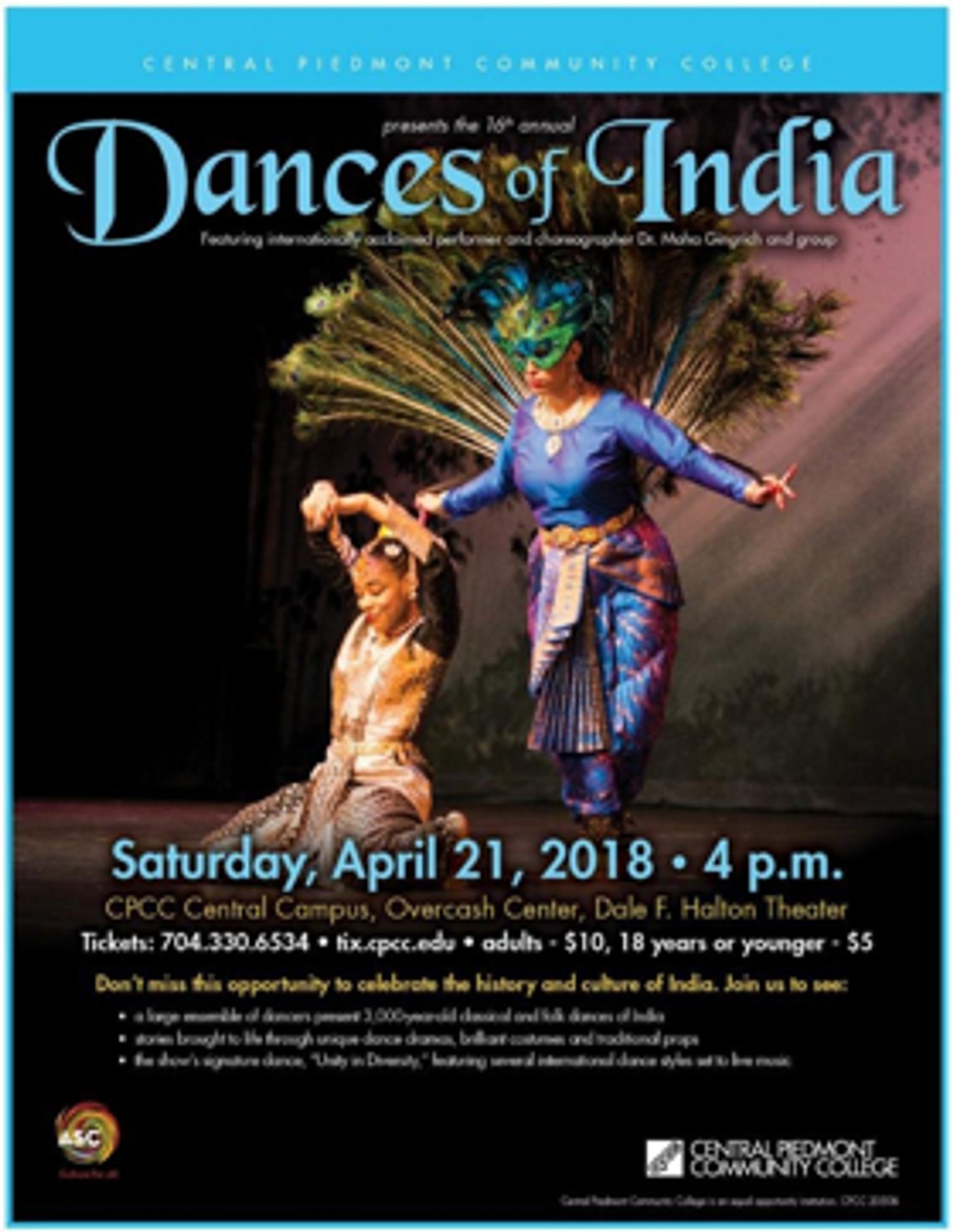 CPCC Presents 16th Annual Performance Of DANCES OF INDIA  Image