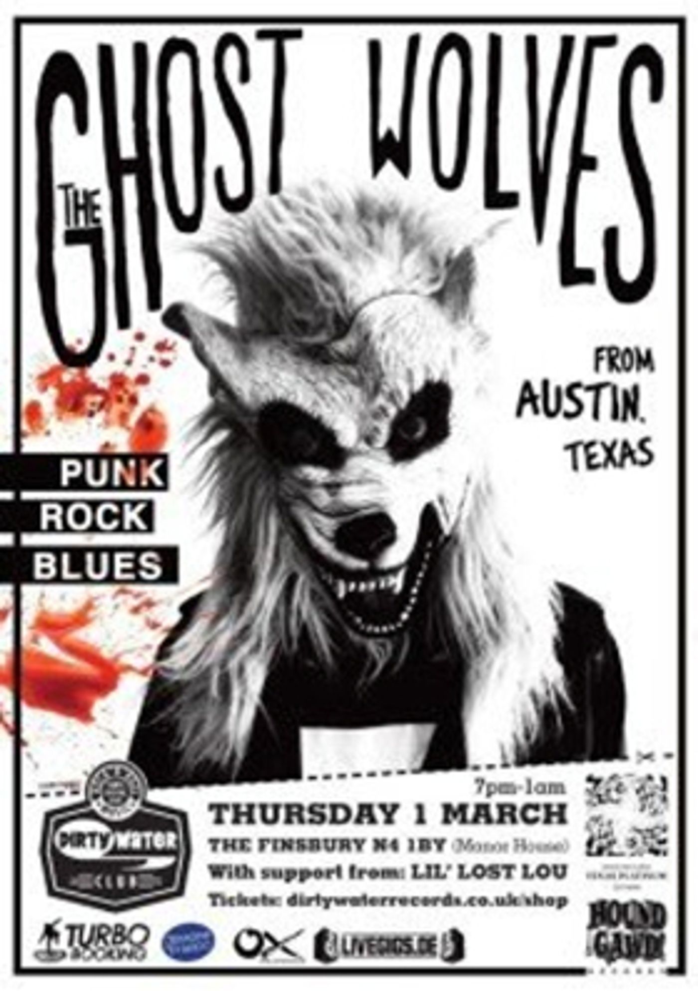 Austin Punk-Blues Duo THE GHOST WOLVES Kick-Off London's Dirty Water Club in 2018  Image