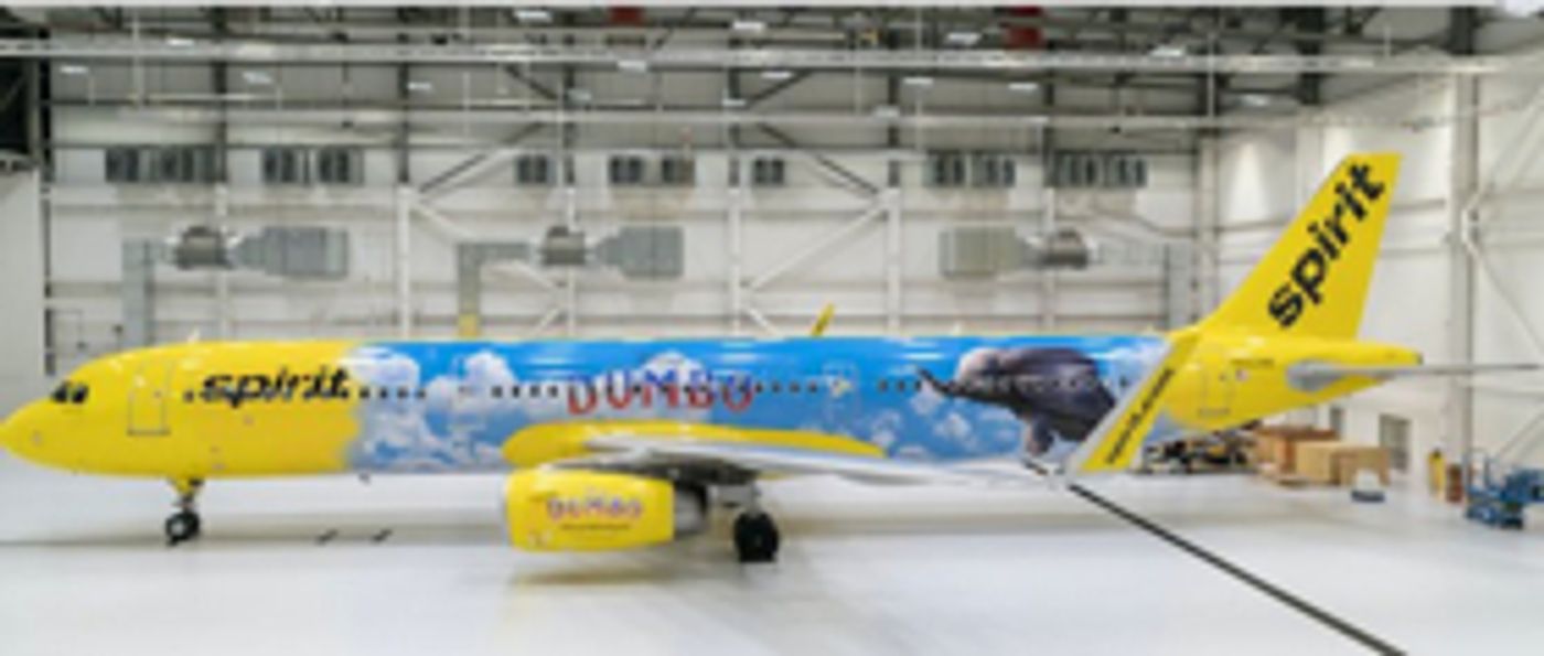 Disney Partners with Spirit Airlines for DUMBO-Inspired Plane Disney Partners with Spirit Airlines for DUMBO-Inspired Plane Image