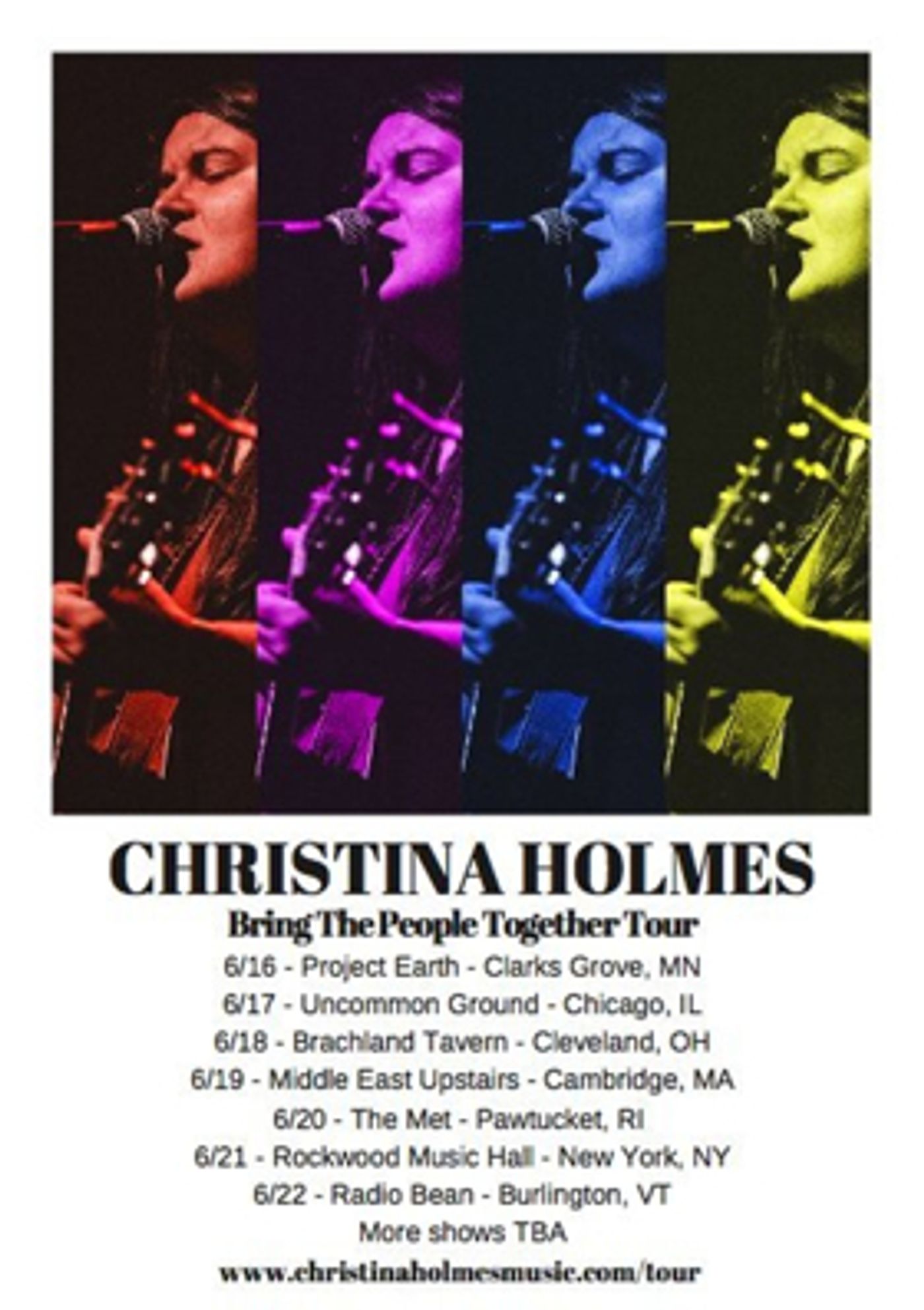 Christina Holmes to Embark on BRING THE PEOPLE TOGETHER Tour This June  Image