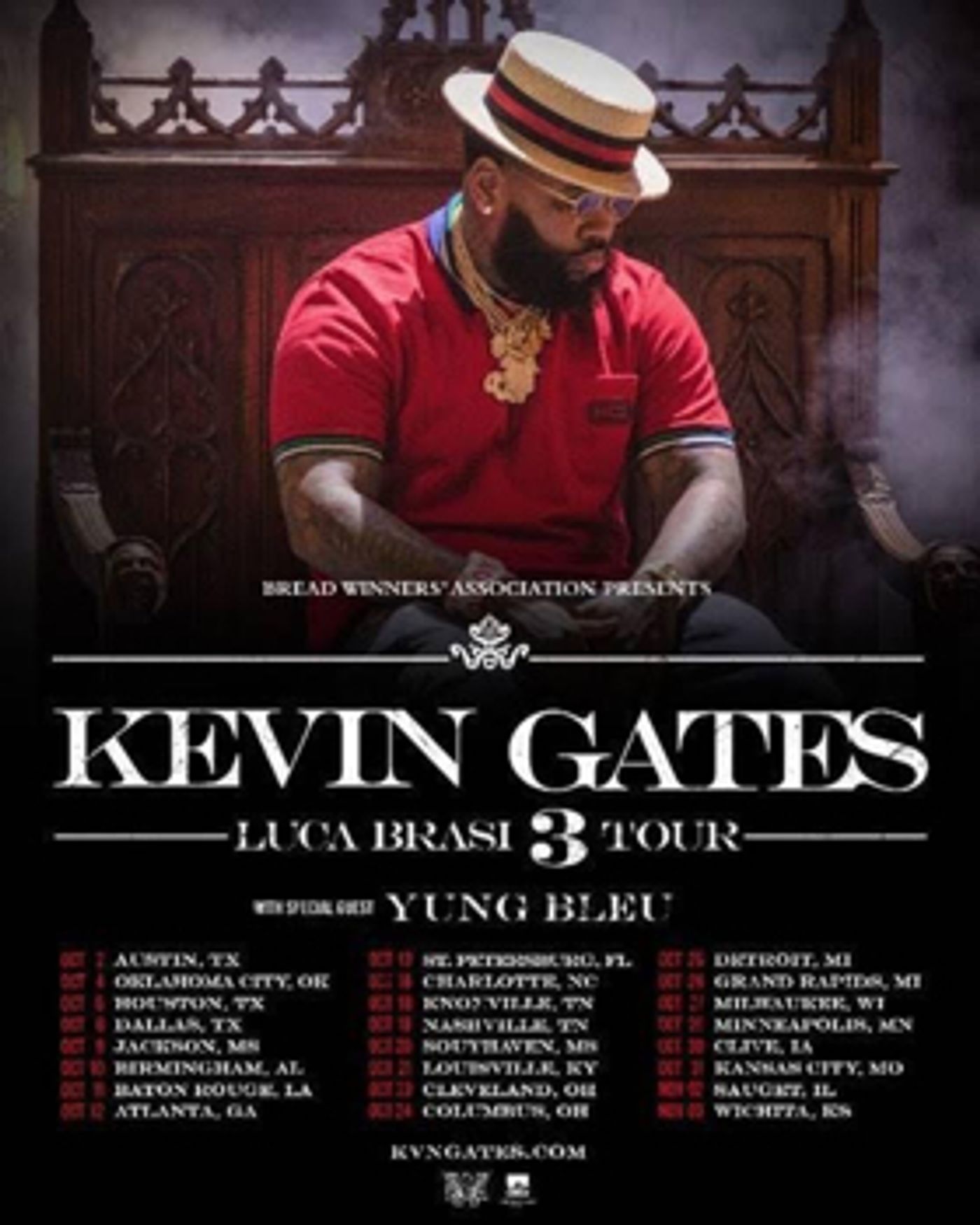 Kevin Gates Announces LUCA BRASI 3 TOUR  Image