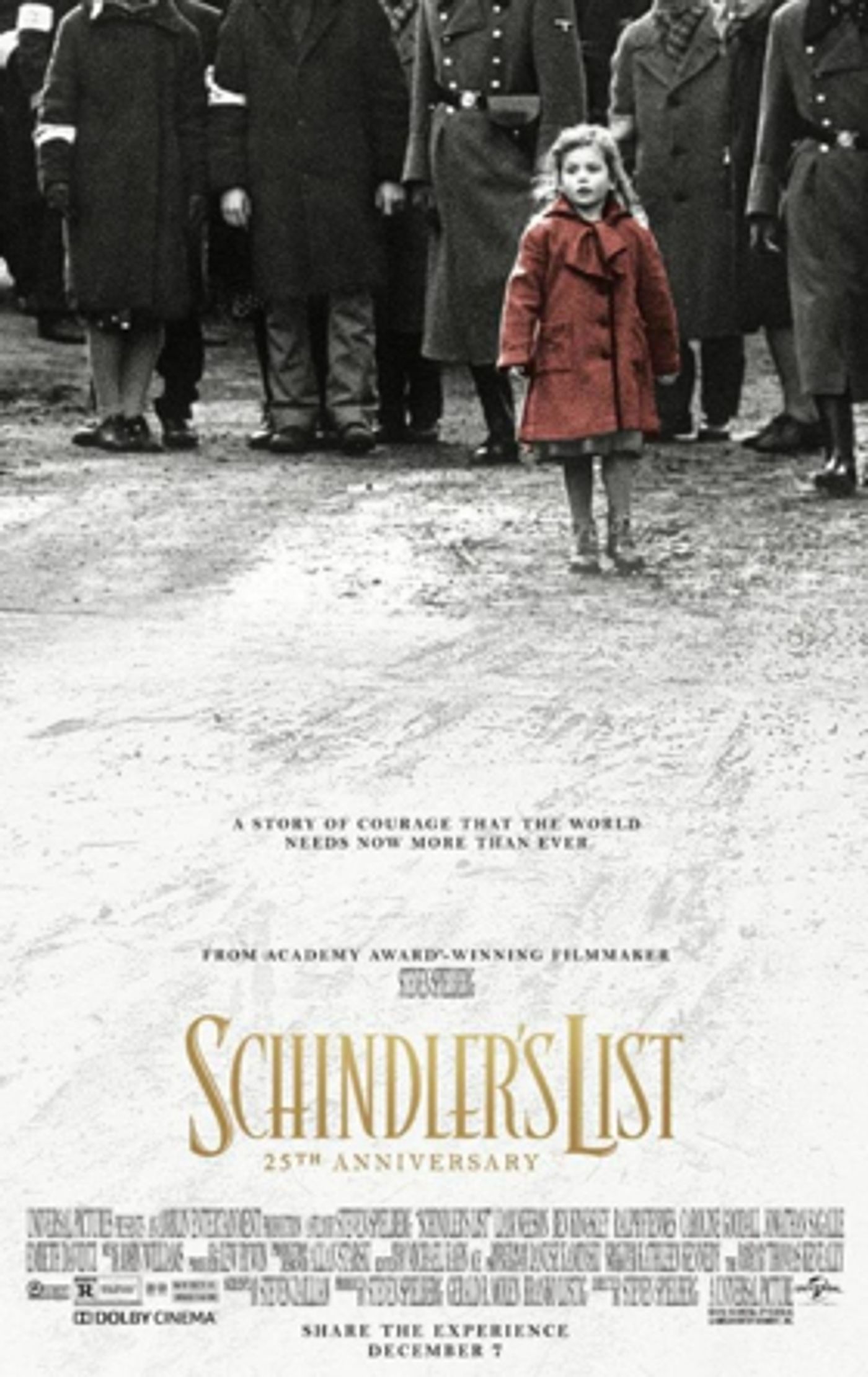 SCHINDLER'S LIST 25th Anniversary Brings The Film Back In Theaters December 7, 2018  Image