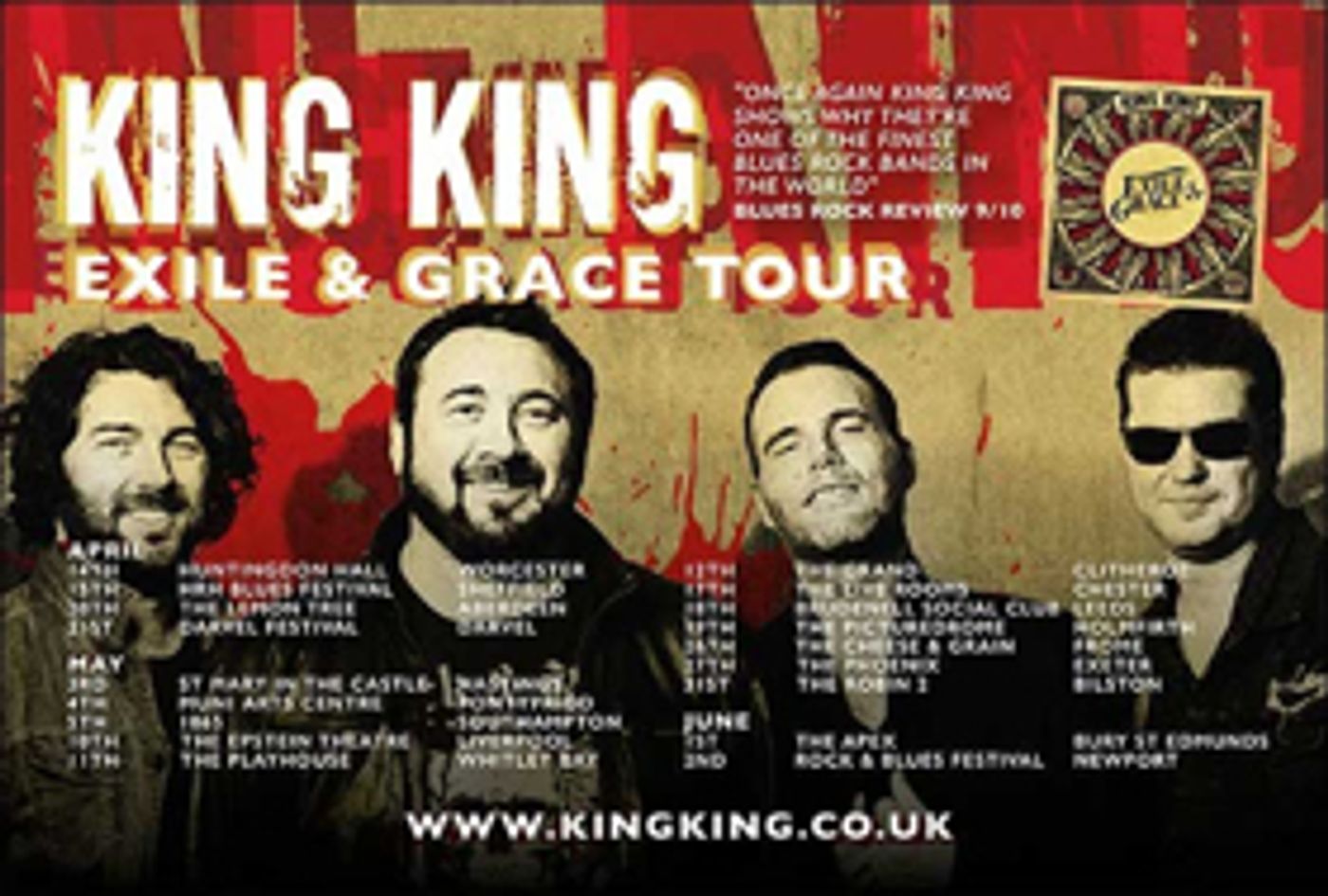 King King Kick Off Spring UK 2018 Tour With Special Guests Xander and the Peace Pirates, Steve Hill, & More  Image