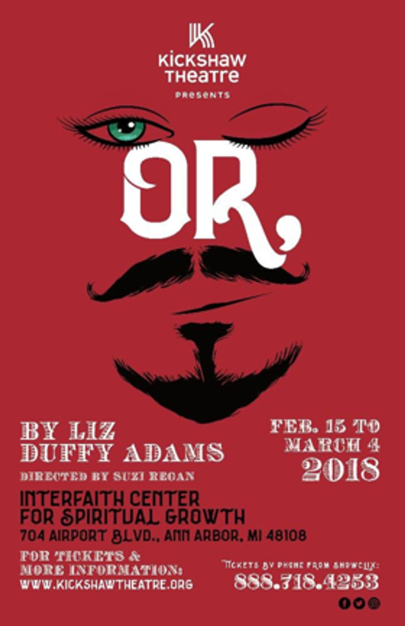 Romance, Writing, And Espionage On Stage - Kickshaw Theatre Presents OR A Comedy By Liz Duffy Adams Romance, Writing, And Espionage On Stage - Kickshaw Theatre Presents OR A Comedy By Liz Duffy Adams Image
