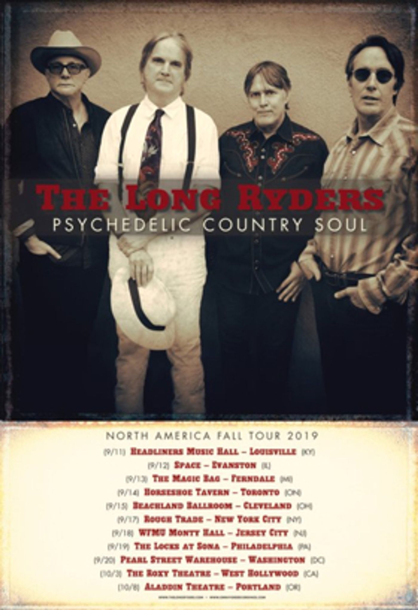 The Long Ryders Announce Fall 2019 Tour The Long Ryders Announce Fall 2019 Tour Image