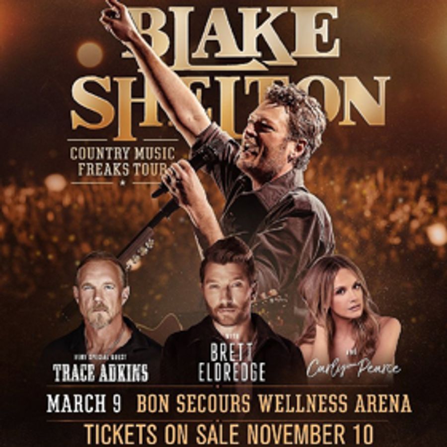 Blake Shelton Announces Greenville Tour Date Image