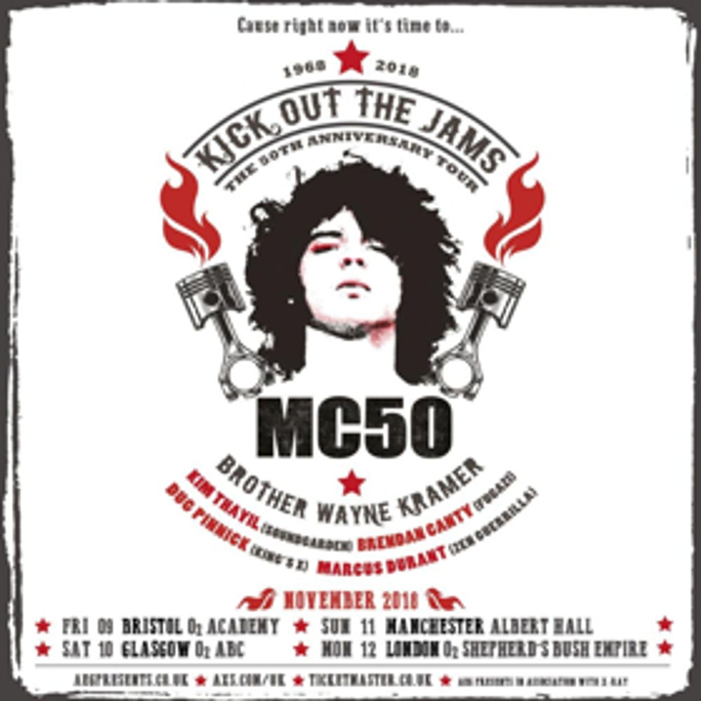 MC50 Announce Kick Out the Jams: The 50th Anniversary Tour Throughout Europe and United Kingdom  Image