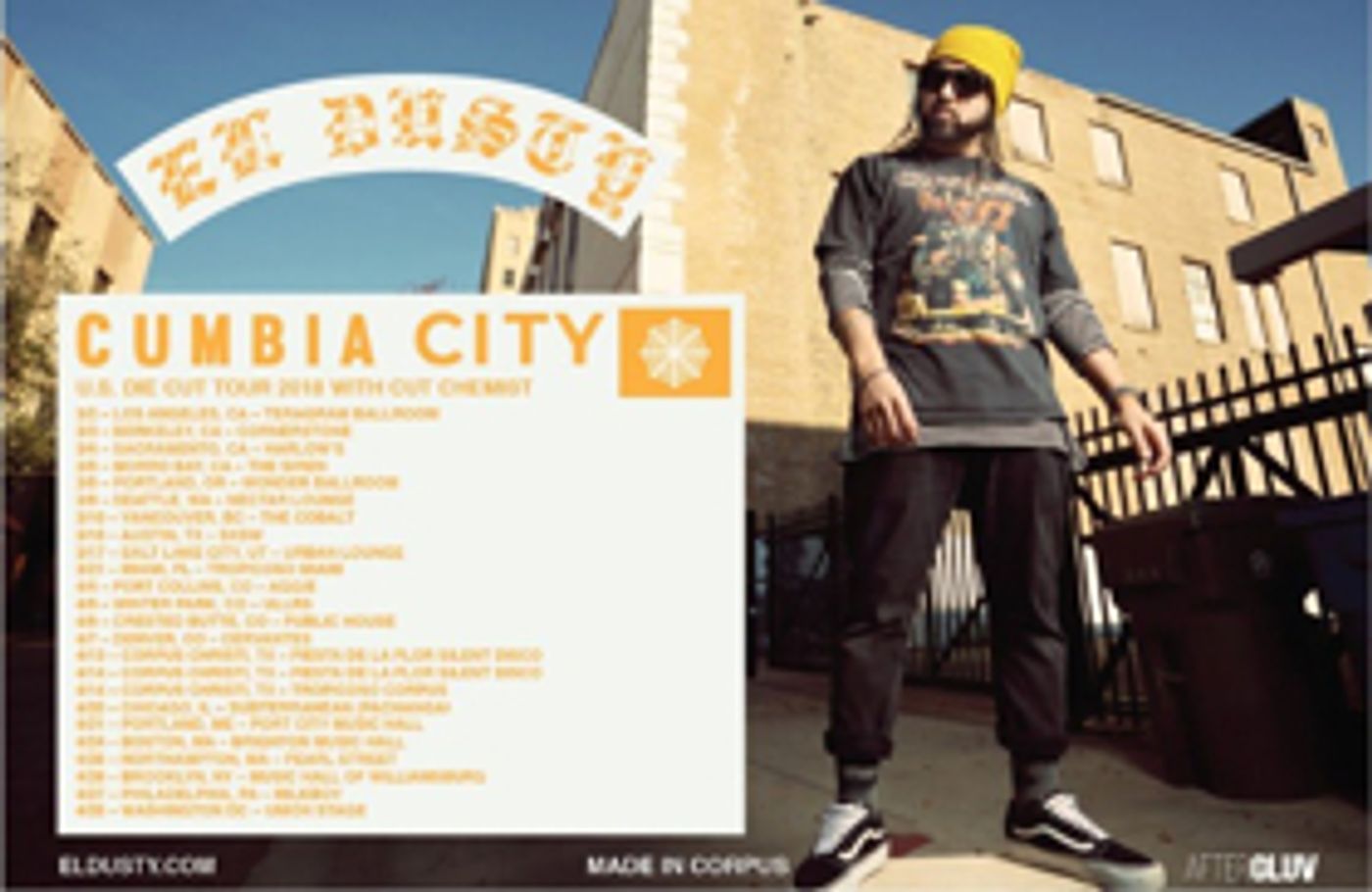 El Dusty Announces Cumbia City: U.S. Die Cut Tour 2018  Image