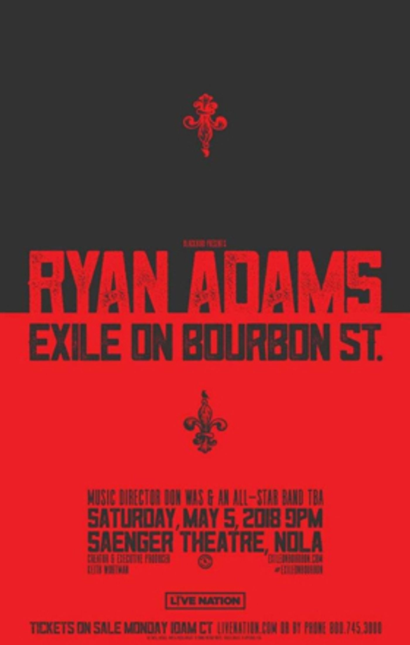 Ryan Adams to Headline Exile on Bourbon Street Presented By Blackbird Presents Ryan Adams to Headline Exile on Bourbon Street Presented By Blackbird Presents Image
