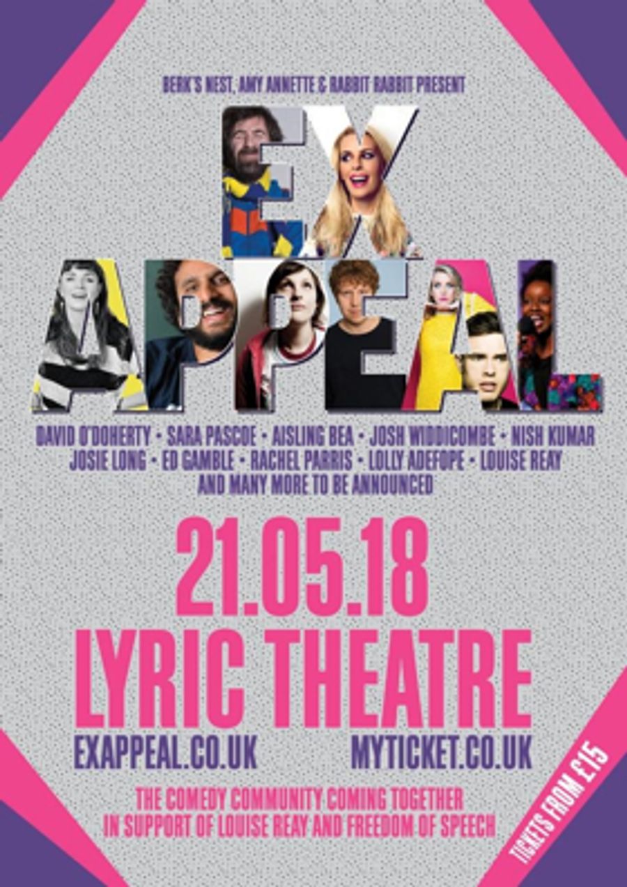 EX APPEAL Comedy Gala Will Be Held at the Lyric Theatre in Support of Comedian Louise Reay Image