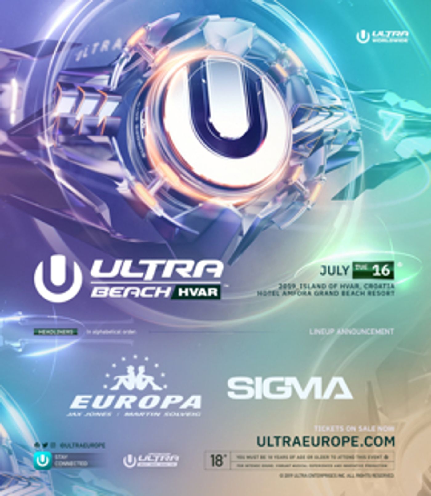 Ultra Beach Announces 2019 Headliners Ultra Beach Announces 2019 Headliners Image