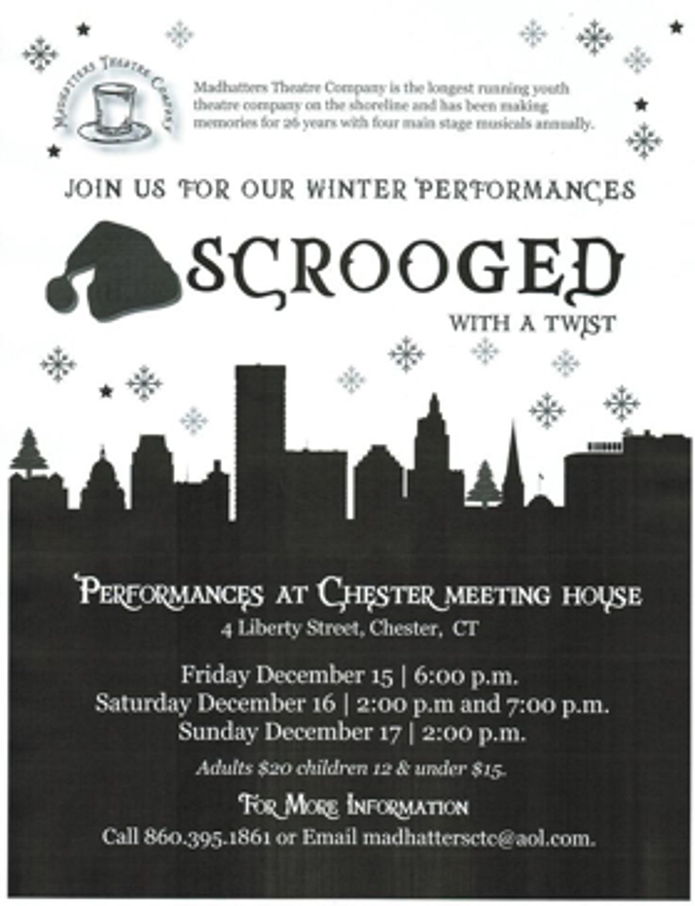 Madhatters Theatre Company Presents SCROOGED...WITH A TWIST Madhatters Theatre Company Presents SCROOGED...WITH A TWIST Image