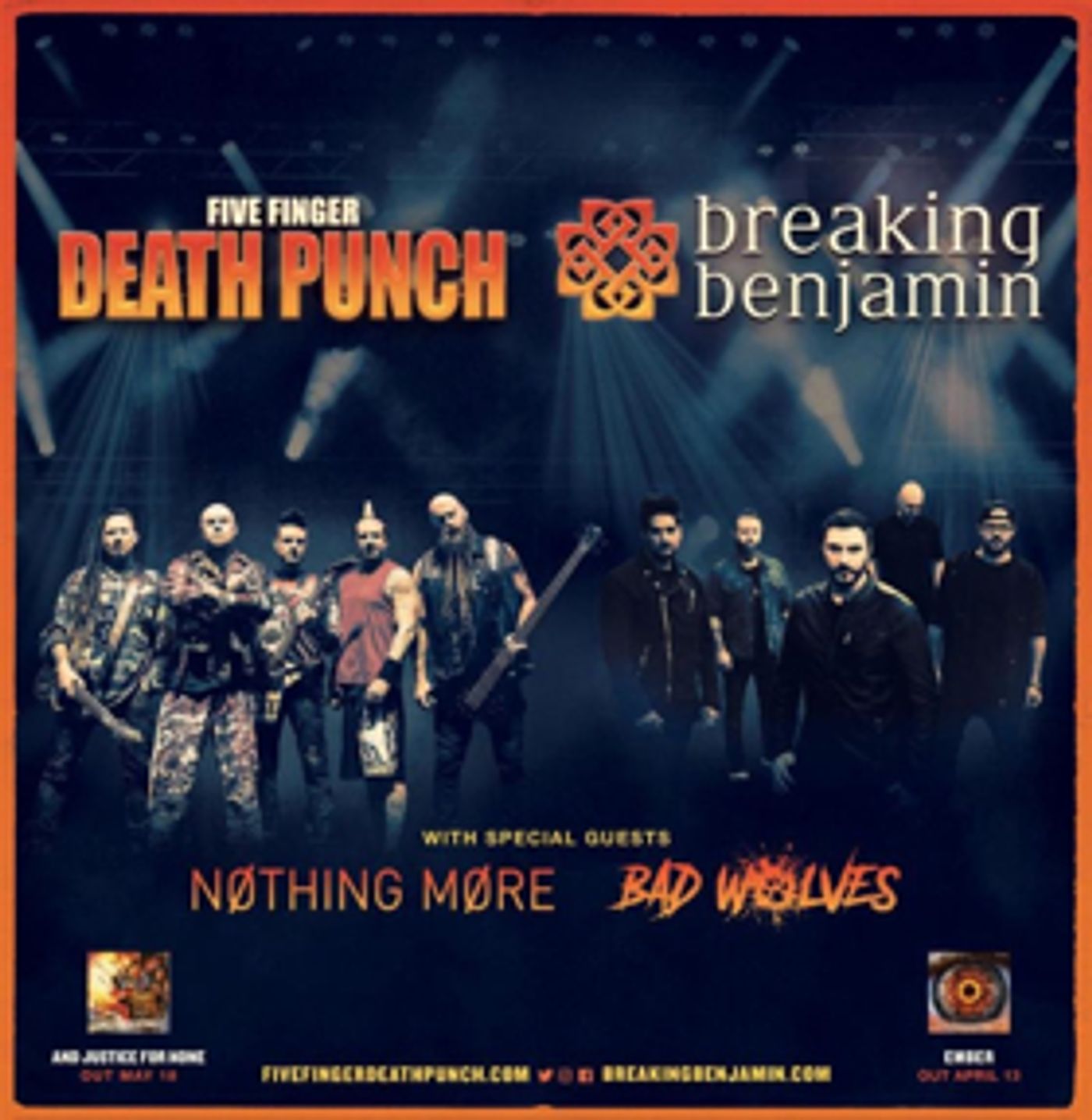 Five Finger Death Punch and Breaking Benjamin-Announce Massive Summer Amphitheater Tour Five Finger Death Punch and Breaking Benjamin-Announce Massive Summer Amphitheater Tour Image